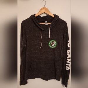 Pelican BREWERY oregon Chargoal Gray Light Weight Bad Santa Hoodie Sweater